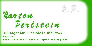 marton perlstein business card